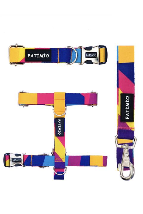 PATİMİO Colours Köpek Göğüs, Boyun Ve Gezdirme Tasma Seti Xsmall