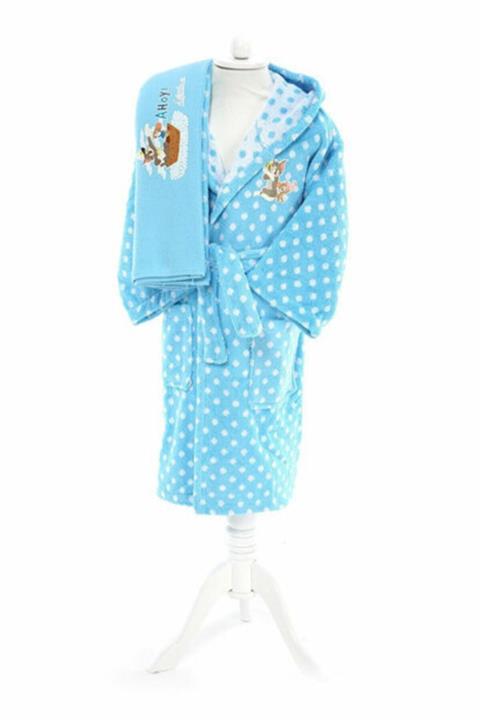 Özdilek Tom And Jerry Free Bornoz Set Ahoy Mavi 9/10 Yaş