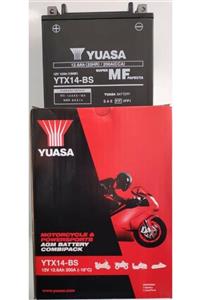 Yuasa Ytx14-bs 12 V 12.6 Amper 200 Cca Motosiklet Akü