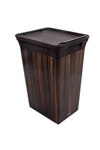 QUTU Trashbin Darkwood 40 L Plastik Çöp Kovası