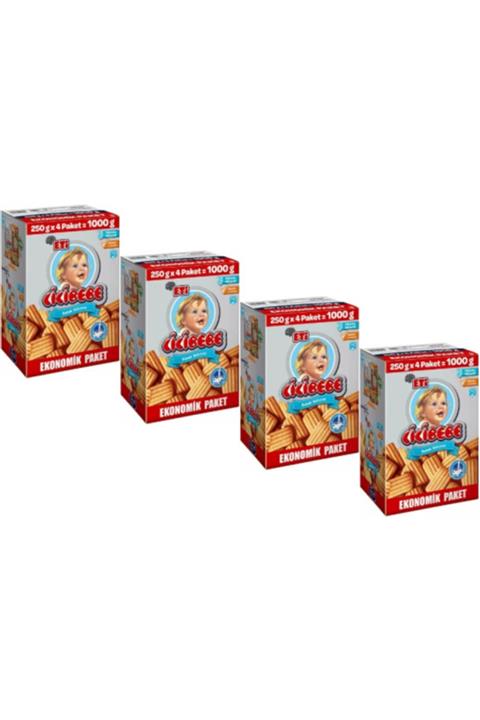 Eti Cicibebe Bebek Bisküvisi 1000 Gr. X 4 Adet (ekonomik Paket)