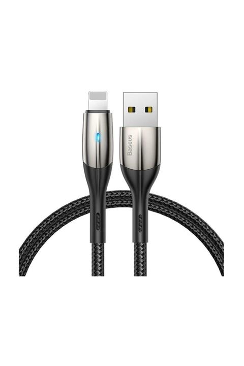 Baseus Lightning Horizontal Data Ve Şarj Kablosu Işıklı 1m Calsp-b01 - Siyah