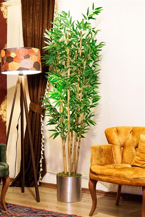 İremÇiçekçilik Metal Saksıda Bambu Yapay Ağaç