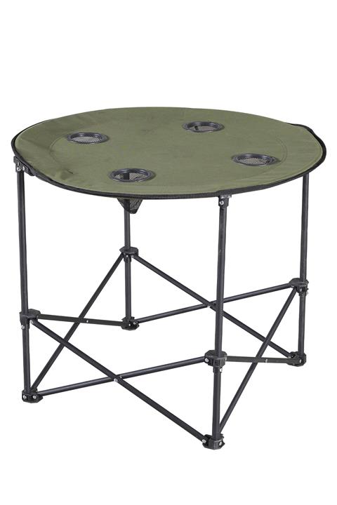 webkapinda Bardaklıklı Katlanır Kamp Masası Piknik Masası Plaj Masası Yeşil