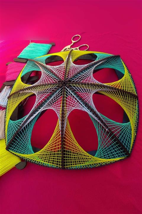 ROPENROLL 3d Dörtgen Üç Boyutlu String Art (ip Sanatı) Filografi Kiti