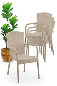 Tilia Rattan Desenli Royal Koltuk 4 Adet