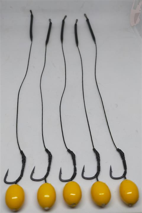 SAZAN RİG Batan Sarı Oval Boncuklu Hazır Rig Takımı (5' Li Set)