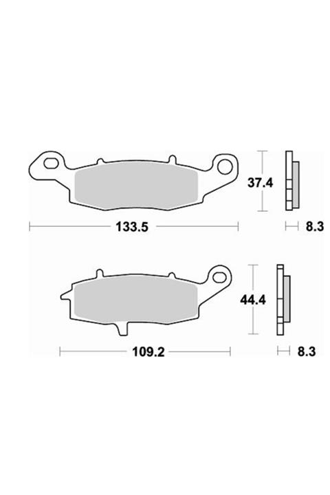 Moto Adv Garage Kawasaki Kle 650 Versys 07-14 Ön Sağ Fren Balatası Sinterli Braking