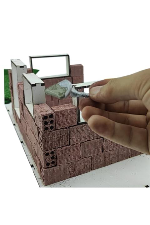 Webdesepet Minyatür Tuğla Ev Diorama Seti 402 Parça Tam Set Minyatür Tuğla, Kiremit, Parke Taşı Mimarlık Seti