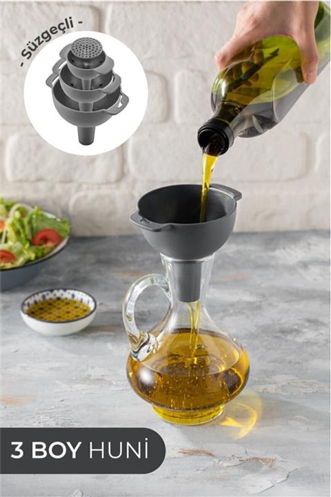 wishhome 3 Boy (süzgeçli) 4 Parça Beyaz Huni