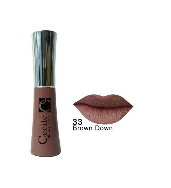 Cecile Long Kisses Lipgloss Likit Kalıcı Ruj No:33 Brown Down