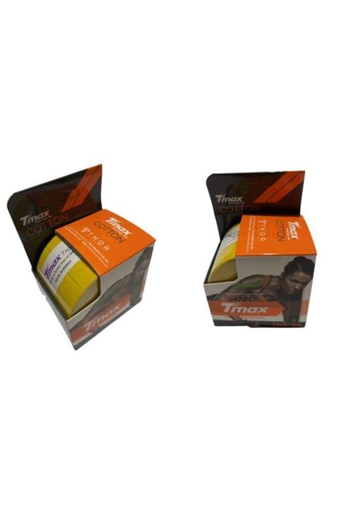 TMAX Thor - Kinesio Tape Ağrı Bandı 5 cm x 5 Metre Sarı Renk 2li