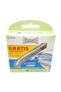 Wilkinson Quattro Titanium Sensitive 4 Yedek Kartuş Ve Tıraş Makinesi Hediye