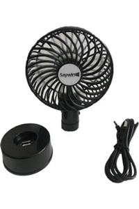 ADS SAYWİN Siyah Mini Usb Fan Usb Ile Çalışan Masaüstü Vantilatör Fan 2 Kademeli Fan Ayarlı