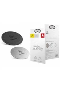 Baseus Magnetic Telefon Tutucu Plaka 2 Adet 1 Deri 1 Metal Telefon Arkası Yapışkanlı Mıknatıs