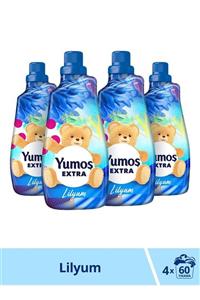 Yumoş Extra Lilyum Konsantre Çamaşır Yumuşatıcı 1440 ml 60 Yıkama X 4 Adet