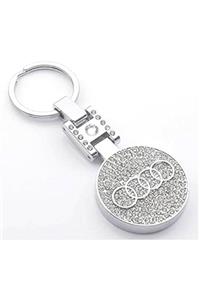 idealaksesuar Audi Taşlı Metal Oto Anahtarlık Car Keychain