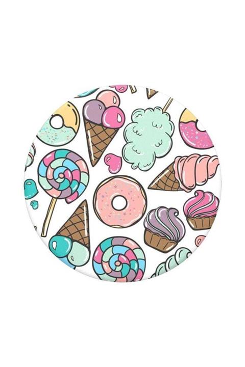 PixyTech Dondurma Desenli Pop Soket Telefon Parmak Tutucu