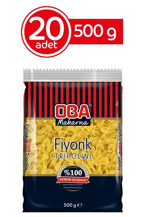 Oba Makarna Fiyonk Makarna 500 Gr (20'li Paket)
