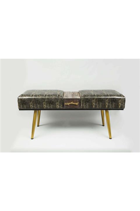 Evdema Mermer Görünümlü Uzun Puf