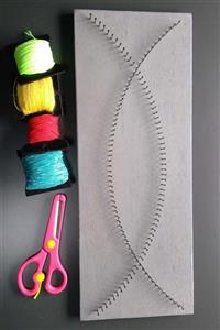 ROPENROLL KESİŞİM,  ÇİVİLERİ ÇAKILMIŞ HAZIR HALDE, String Art, Filografi DIY Paneli (İPLER DAHİL DEĞİLDİR)