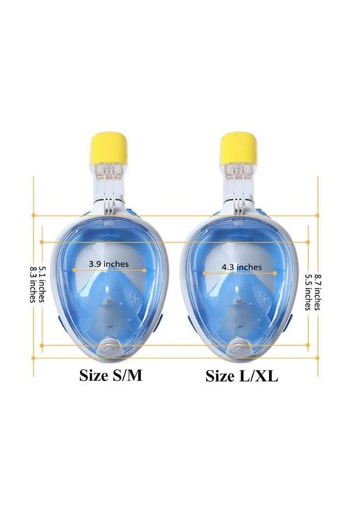 Skygo Full Face Şnorkel Dalış Maske Tam Yüz Anti-sis Ve Sızıntı S M