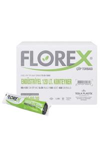 Florex 120 Lt Endüstriyel Konteyner Çöp Torbası Çöp Poşeti 90x125 Cm 1 Koli 20 Rulo 100 Adet