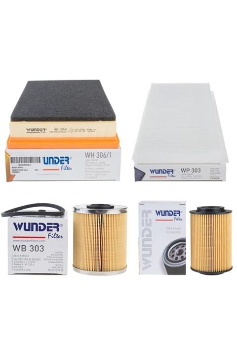 WUNDER FILTER Corsa C 1.7 Dti  Uyumlu Filtre Periyodik Bakım Seti 2002