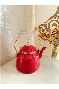 İmren Collection Kırmızı Renk Vintage Kettle