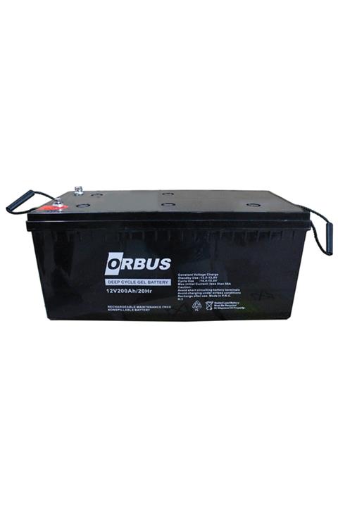 ORBUS Akü 12 Volt 200 Amper Karbon Jel Tip Akü 522 X 240 X 218 mm