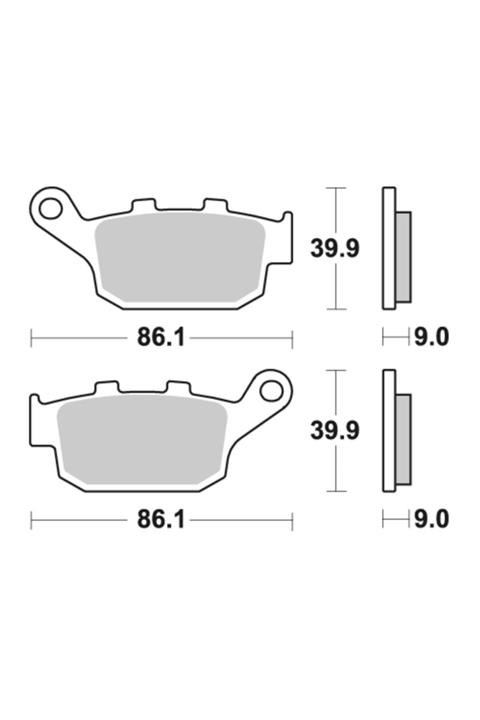 Moto Adv Garage Honda Cbr 650 F Arka Fren Balatası Sinterli Braking