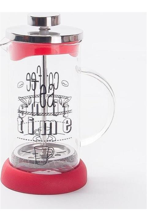 Tekbir Kırmızı Cam French Press 350ml
