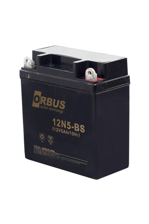 ORBUS Akü 12 Volt 5 Amper 12n5-bs Asit Içinde Karbon Bisiklet Aküsü