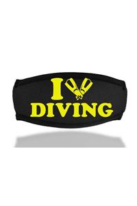 SCUBAPROMO I Love Diving Maske Bandı