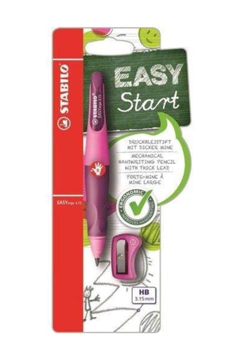 Stabilo Easyergo 3,15 Mm Sağ El Kalemi - Ilk Yazı Kalemi - Pembe-lila