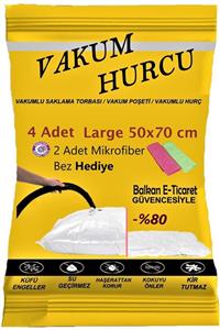 Vakum Hurcu 4'lü Set Large 50x70 Cm Vakumlu Hurç - Vakumlu Poşet -