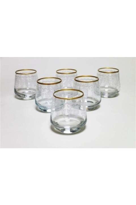 LAV Lux Dantel Desen 6 Parça Viski Bardak