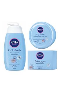 Nivea Baby 500 Ml Şampuan + 200 Ml Nemlendirici Krem + 100 Gr Kremli Sabun Seti