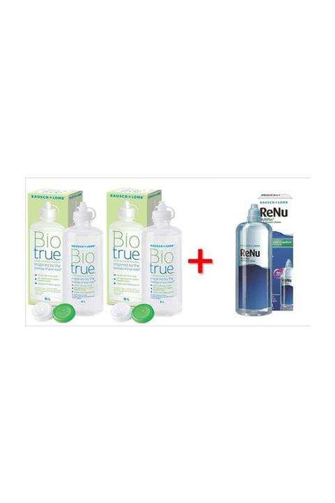 Biotrue 300 Ml 2 Adet Ve Renu 360 Ml Çok Amaçlı Solüsyon