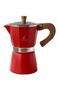 Black Goat 6 Cup Moka Pot - Kırmızı