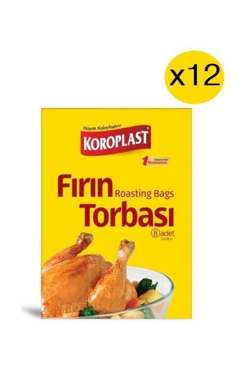 Koroplast Fırın Torbası 8'li X 12 Paket (25*38)