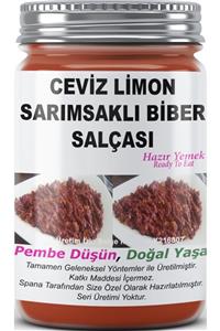 SPANA Ceviz Limon Sarımsaklı Biber Salçası Ev Yapımı Katkısız 330gr