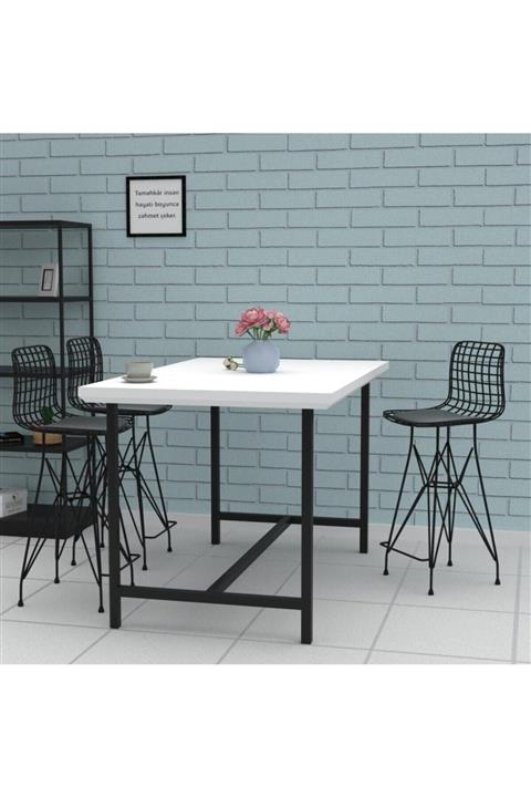 Kenzlife Knsz orta boy tel bar sandalyesi 1 li mağrur syhsyh 65 cm oturma yüksekliği mutfak bahçe cafe ofis
