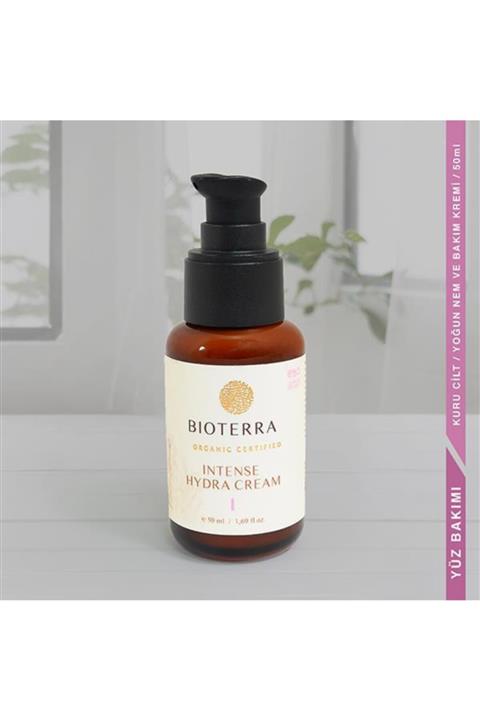 Bioterra Organik Intensive Hydra Cream 50 ml Yoğun Yüz Nemlendirici Krem