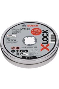 Bosch - X-lock - 115*1,0mm Standard Seri Düz Inox (paslanmaz Çelik) Kesme Diski (taş) - Rapido 10'lu