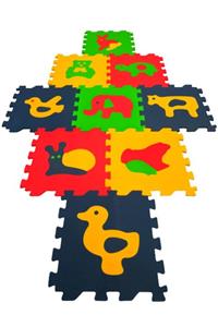SLV 9 Parça Büyük Boy Hayvanlar Oyun Karosu Yer Matı Eva Puzzle Yapboz Oyun Matı Oyun Minderi