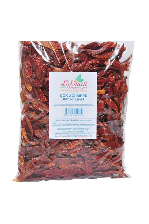 Lokman Çok Acı Biber Bütün 250 gr Paket