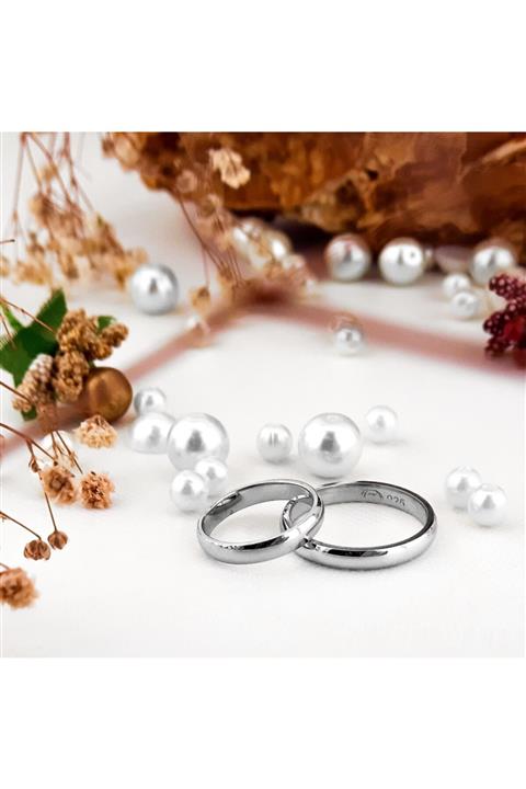 Armağan'S Gümüş Gümüş Çift Alyans 925 Ayar