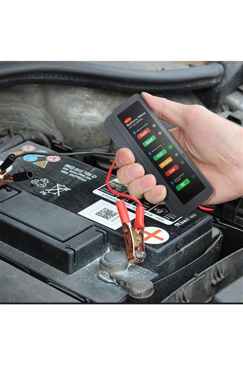 SUNTECNO Ally Akü Ve Alternatör Kontrol Test Cihazı 12v Led Göstergeli