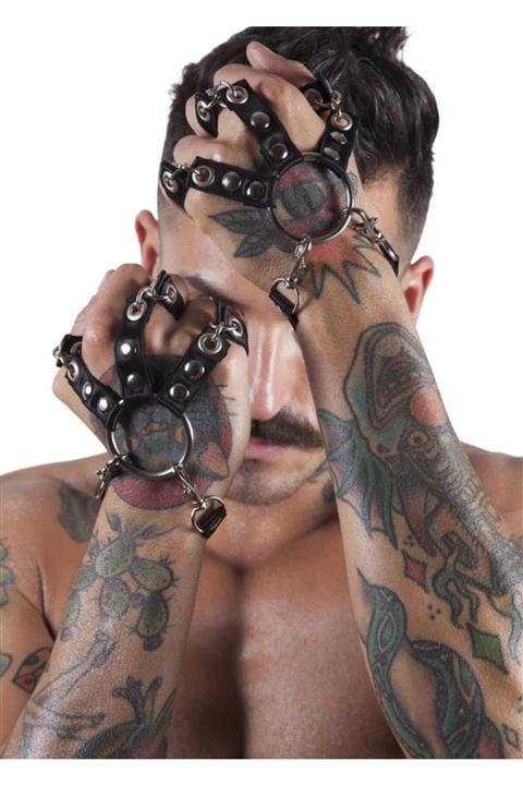 The She Deri İç Giyim Lastik Seksi Harness Eldiven Apftm71